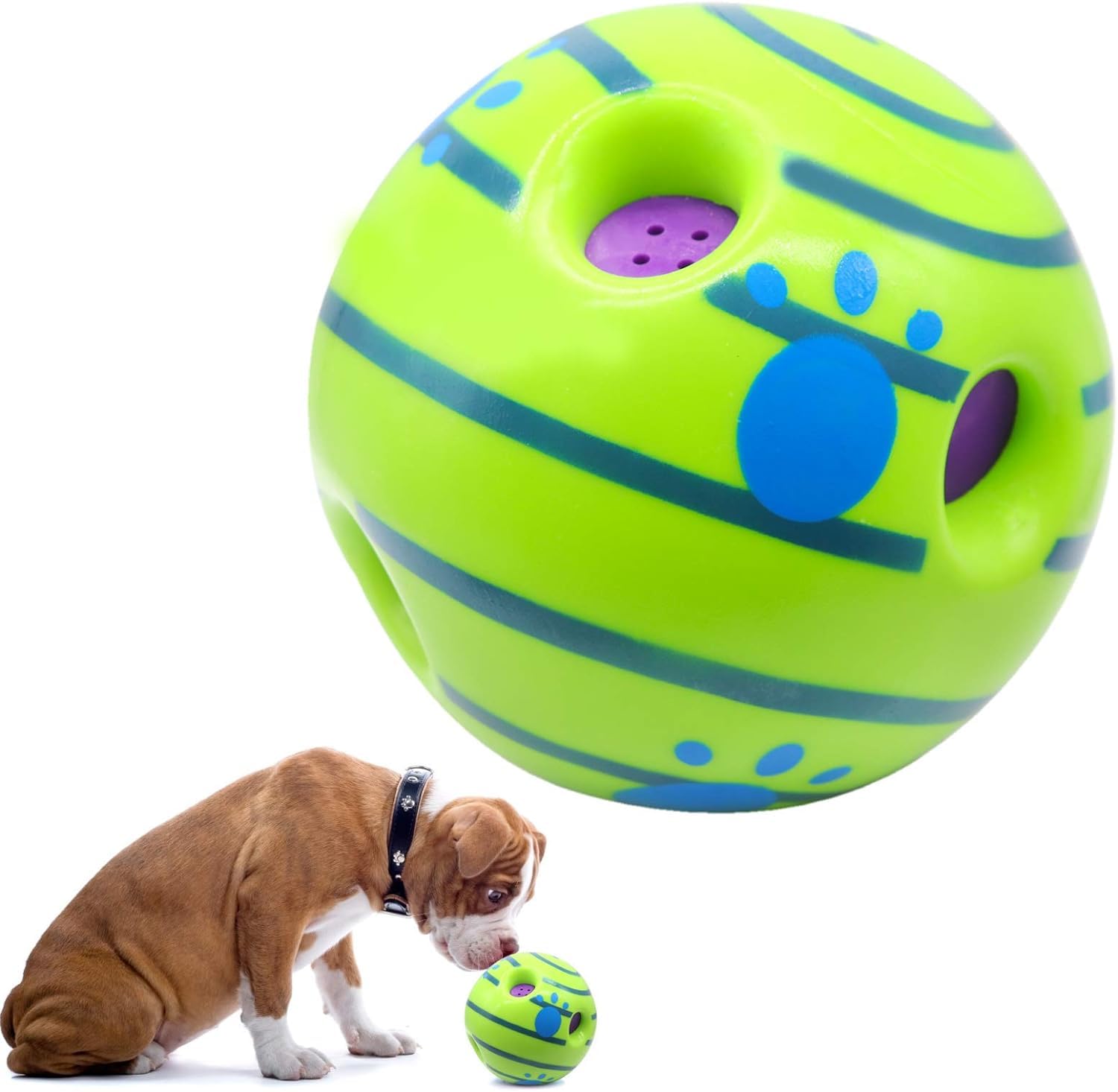 Psk Pet Mart Dog Treat Ball, Giggle Ball Interactive Dog Toy, Fun Giggle Sounds Ball Puppies Training Playing Safe Funny Sound T