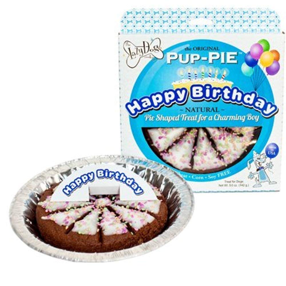 The Lazy Dog Cookie Co. Ultimate Birthday Celebration Kit for Dogs. Includes Chraming Boy Pie, Bag of Birthday Cake Bites, Make 