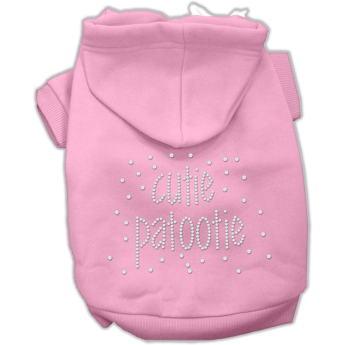 Mirage Pet Products 14-Inch Cutie Patootie Rhinestone Hoodies, Large, Pink