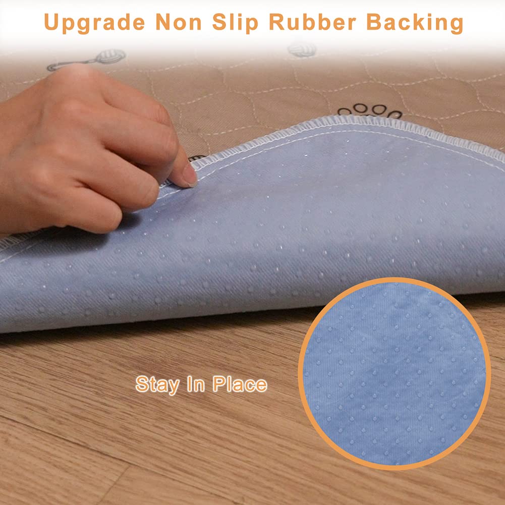 Peepeego 2Pack Pee Pads For Dogs Reusable+Free Dog Comb, Waterproof Rug 36   X48, Absorbent Puppy Pads Washable, Non Slip Protec