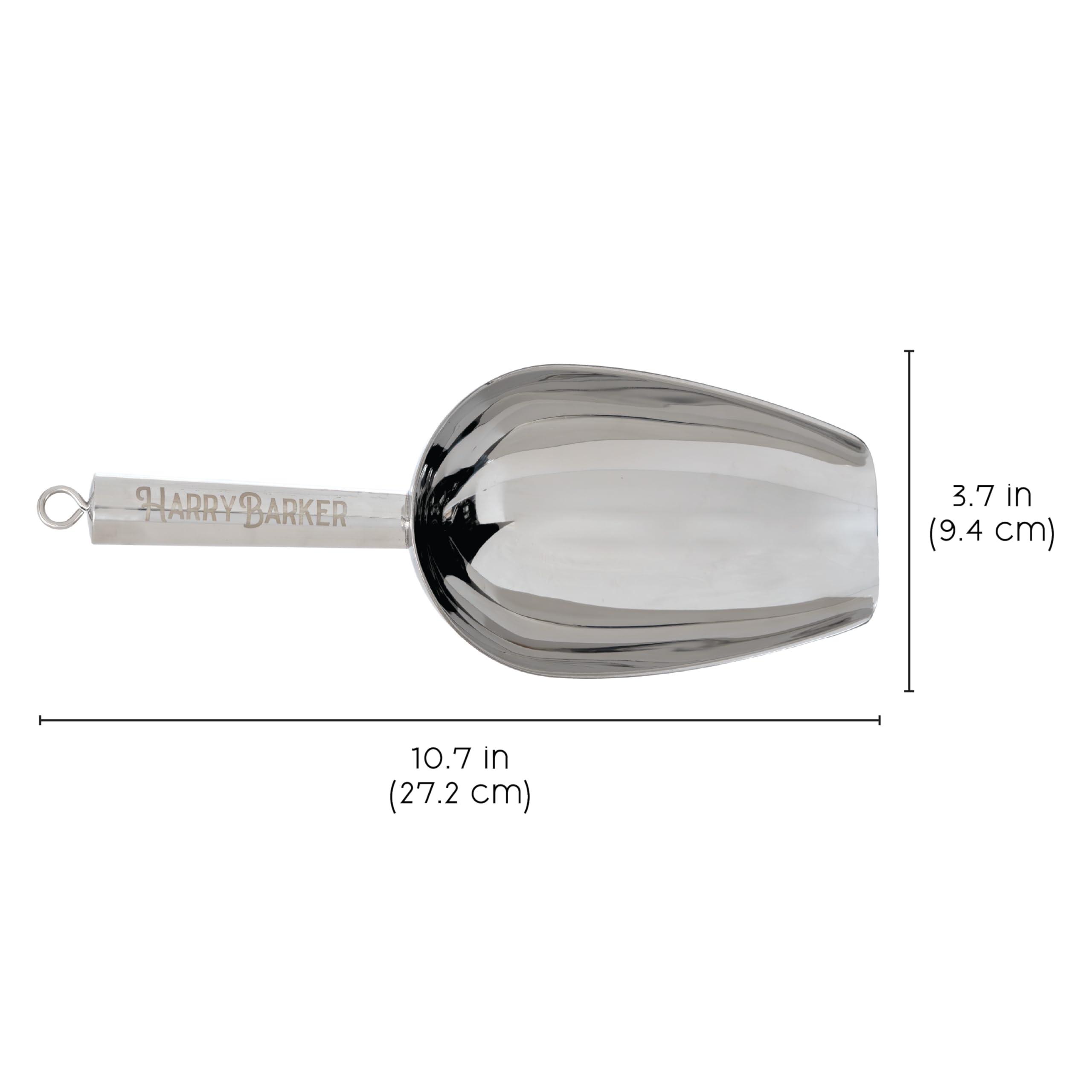 Harry Barker Stainless Steel Dog Food Scoop - Silver - Model 80063253 - Durable and Stylish Pet Feeding Accessory