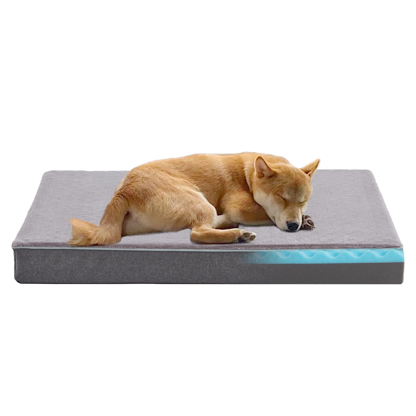 Urgvanz Pet Cooling Dog Beds For Large Dogs, Orthopedic Memory Foam Dog Bed, Large Pet Beds With Washable Cover, Ideal For Arthr
