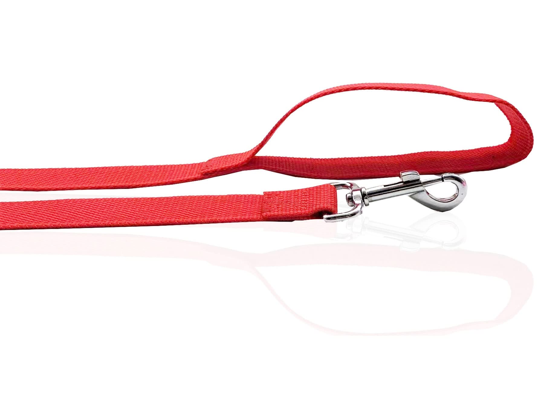 Nylon Dog Leash 12 Feet Long, Walking Training Dog Leashes For Medium Large Dogs(1'' X 12 Ft, Red)