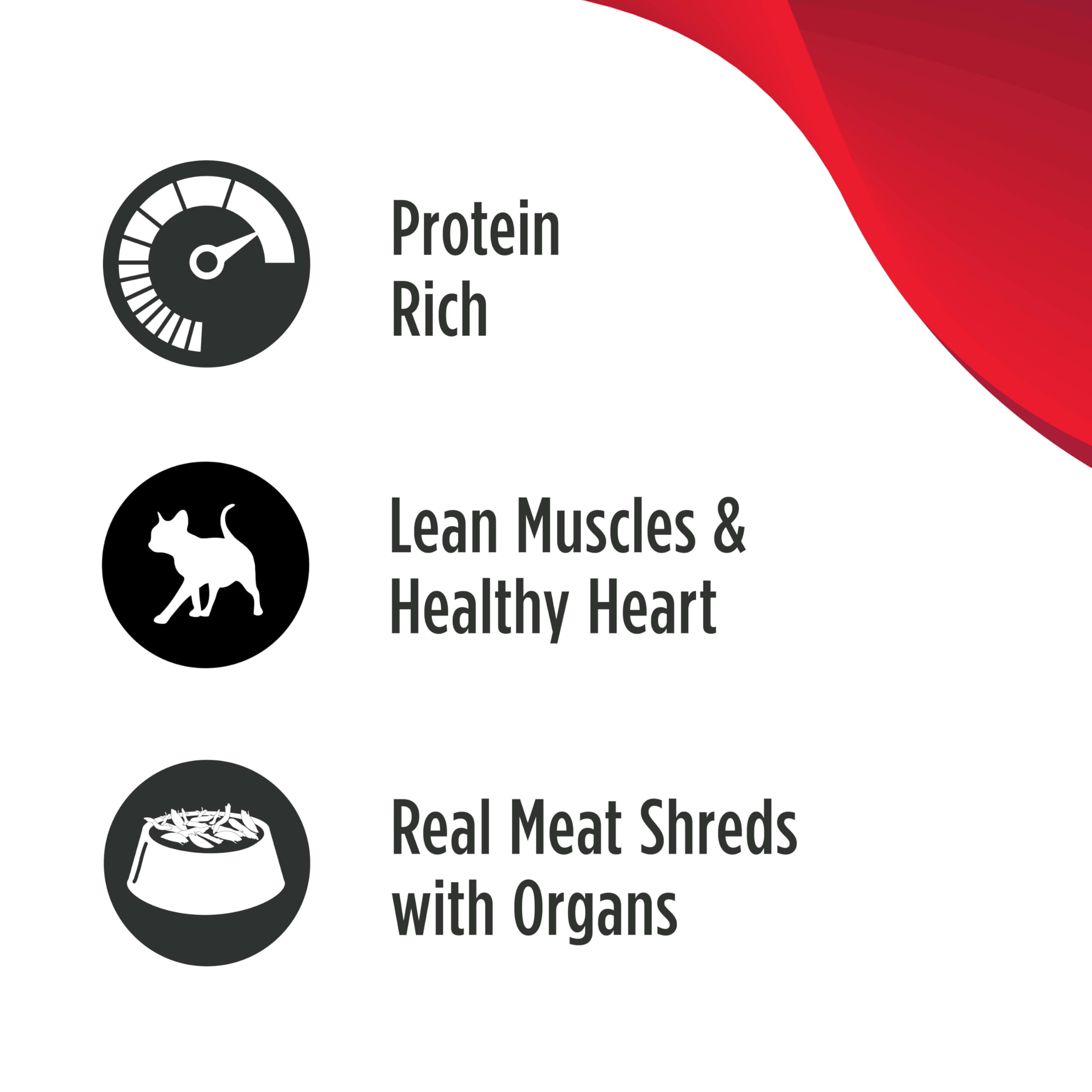 Nulo Real Shreds with Organ Meat Wet Canned Cat Food, Chicken & Beef, 2.8 Ounce, 12 Cans