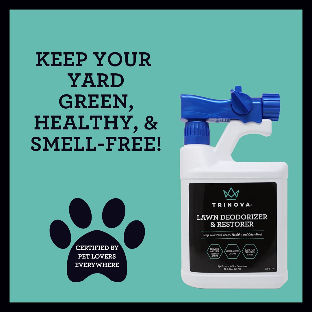 TriNova Outdoor Lawn Deodorizer - Eliminates Dog Urine Odors, 1 Count, White, Model 33919