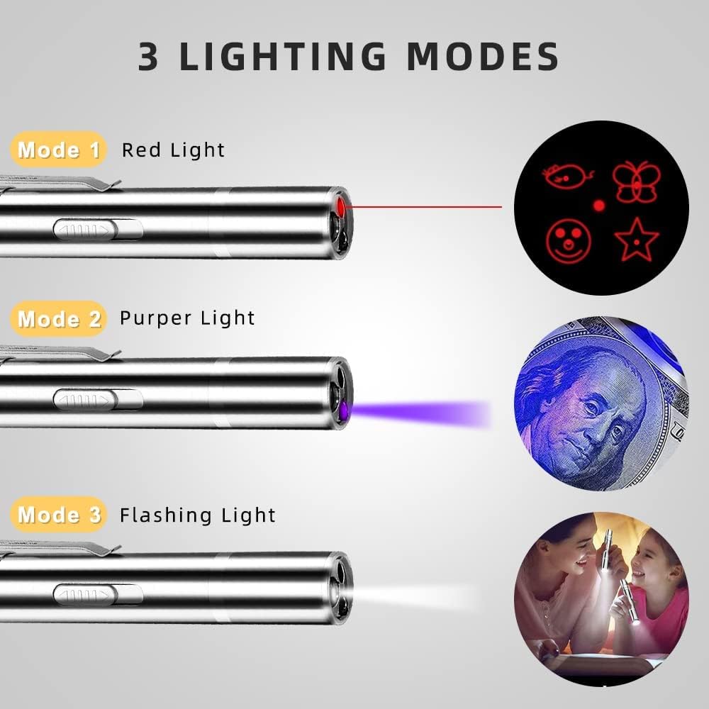 Antye Laser Pointer, Cat Toys,2 Sticks,Lazer For Cats,Rechargeable, Pet Dog Red Dot Chase Light Toy For Cats Fun Playing Exercis