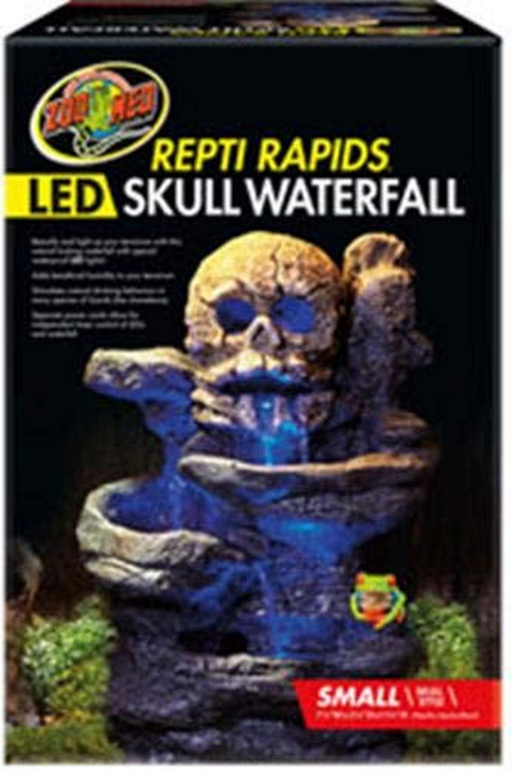Zoo Med Repti Rapids LED Skull Waterfall - Small - (7.5L x 5.25W x 11.25H)