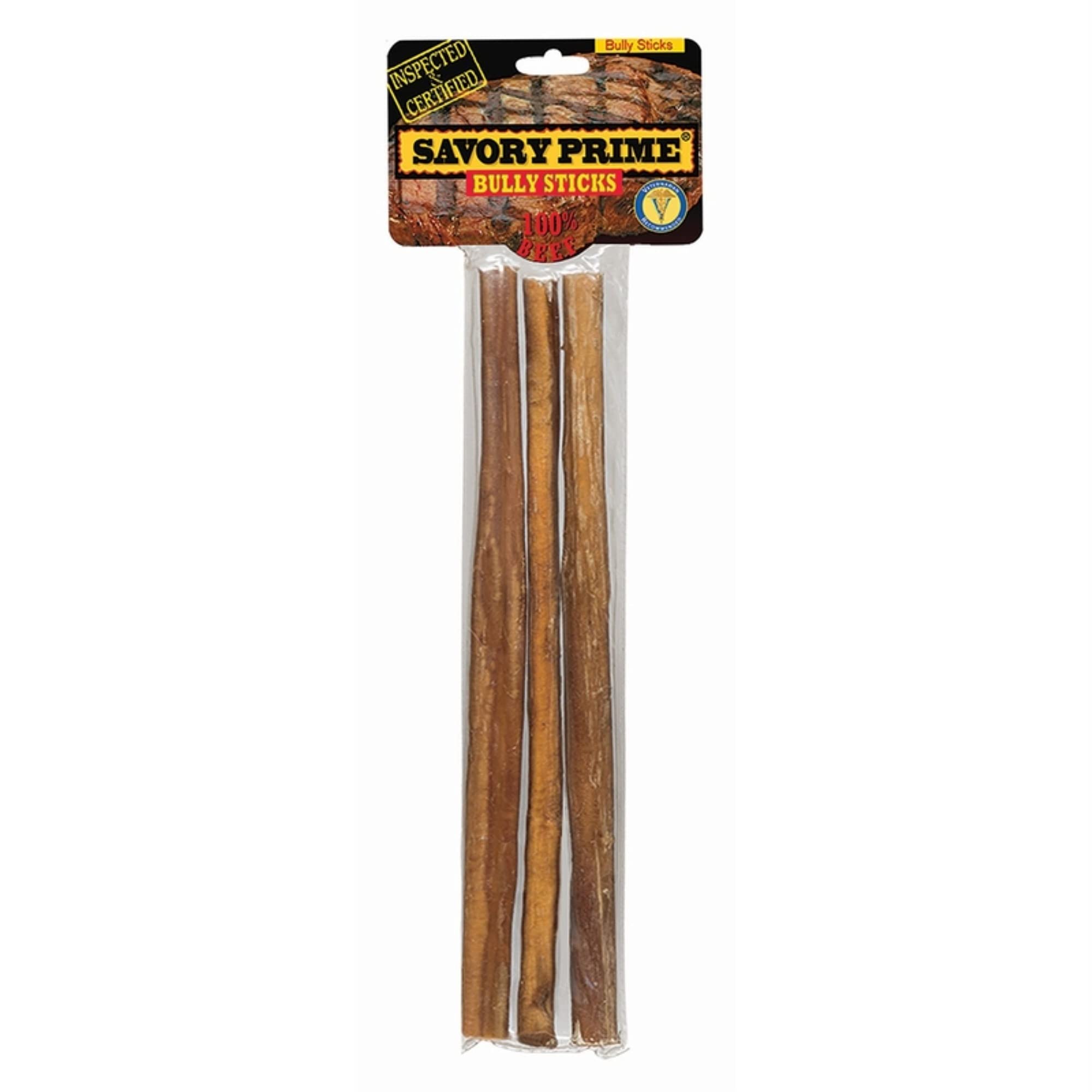 Savory Prime Bully Stick Beef 9" 3PK