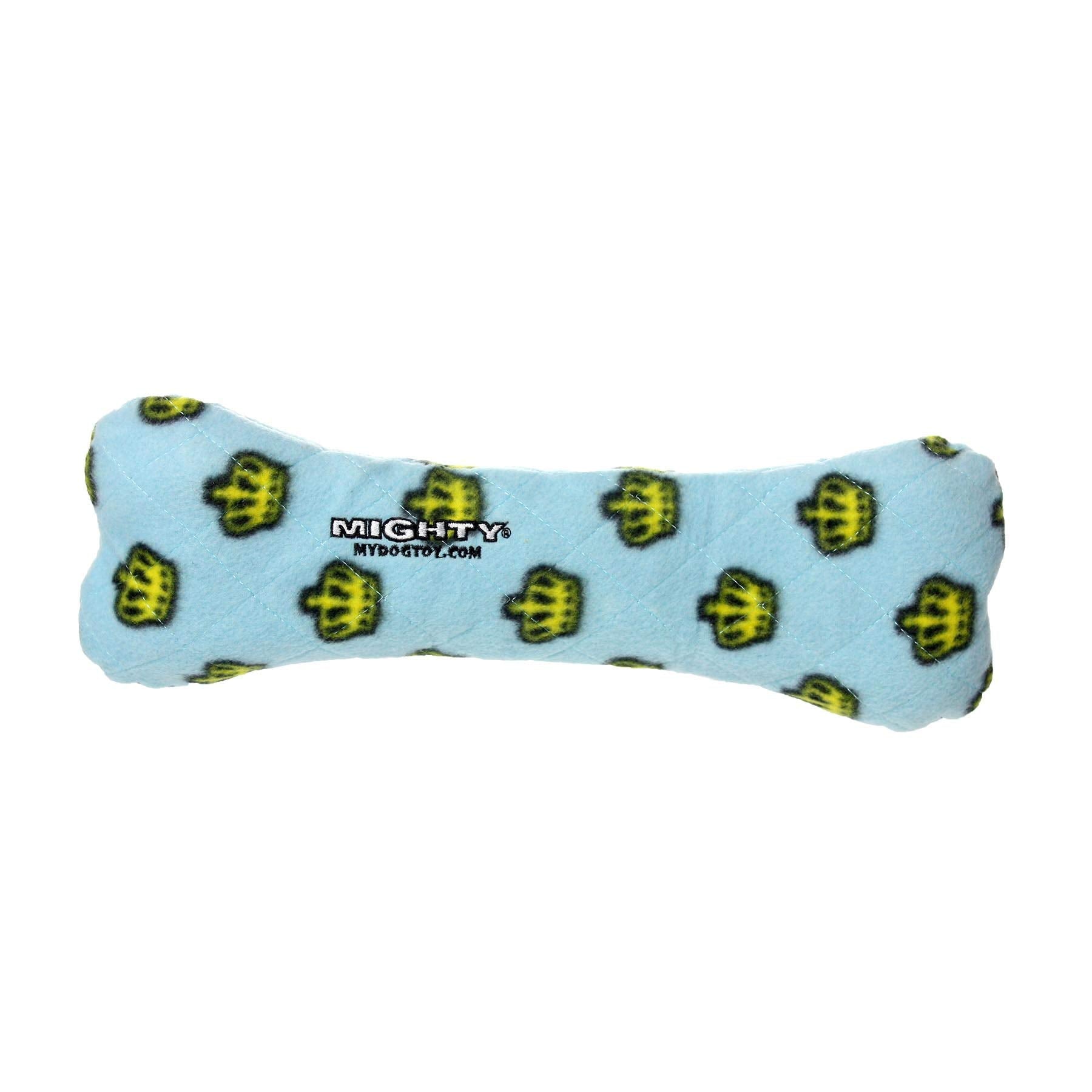 Mighty- No Stuff Bone - Squeaky Plastic Core. 2-In-1 Toy. Made Durable, Strong & Tough. Interactive Play (Tug, Toss & Fetch). It