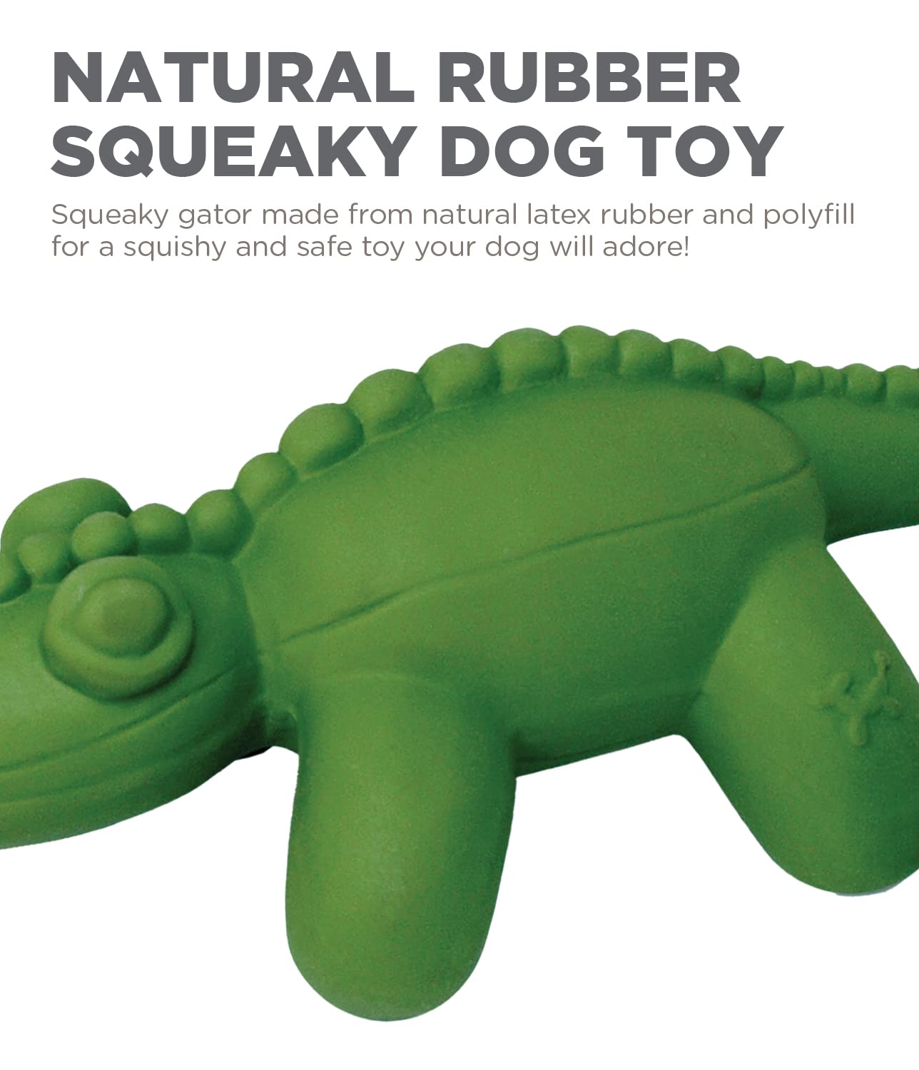Outward Hound Latex Rubber Balloon Gator Squeaky Dog Toy, Large