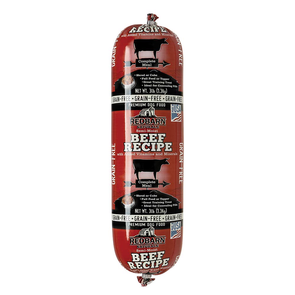 Redbarn Grain Free 3lb Dog Food Roll - Beef -(1-Count)