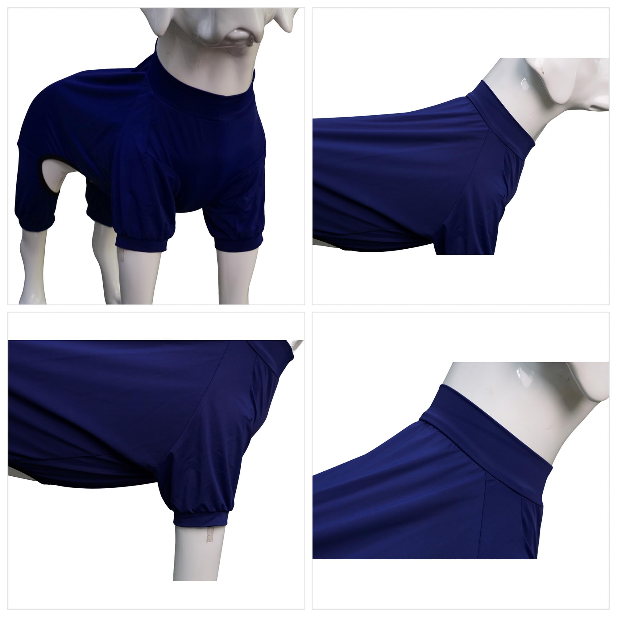 Lovelonglong Dog Jumpsuit With Uv Protection And Quick-Dry Fabric For Spring Summer Pet Pajamas Navy Blue 2Xl
