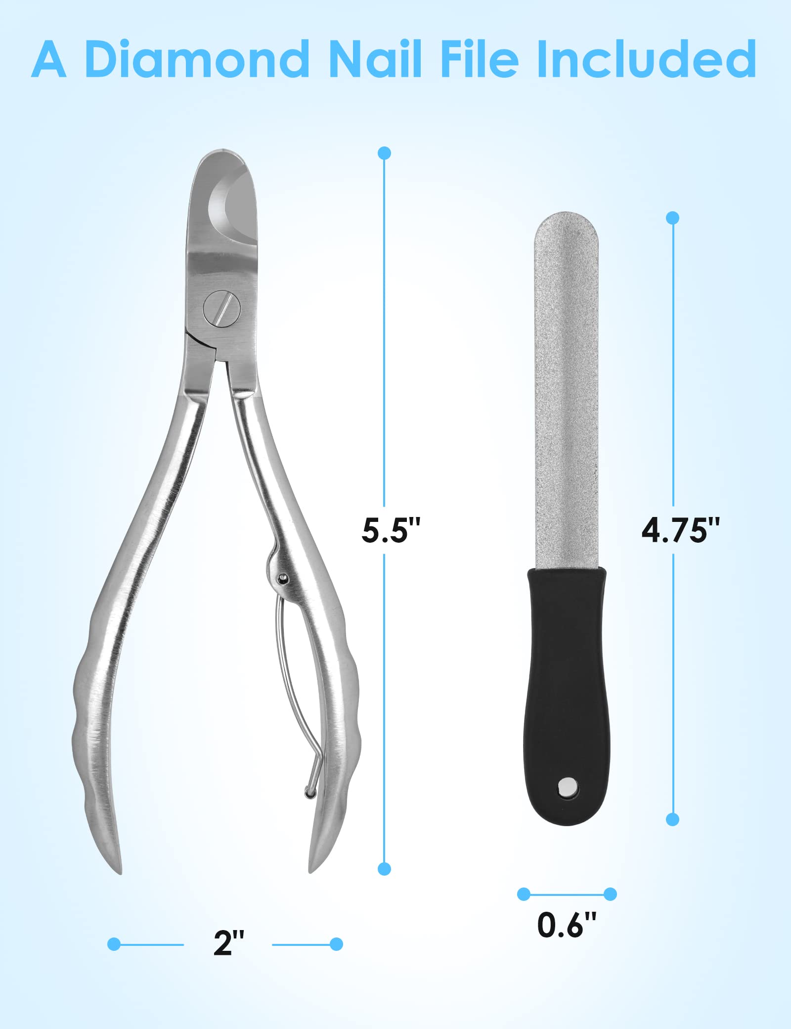 Gobeigo Upgrade Wide Open Dog Nail Clippers For Large Dogs Cut Like Butter, Heavy Duty Dog Nail Trimmer Full Metal Razor Sharp Professional For All Dogs Cats With Thick Toenail