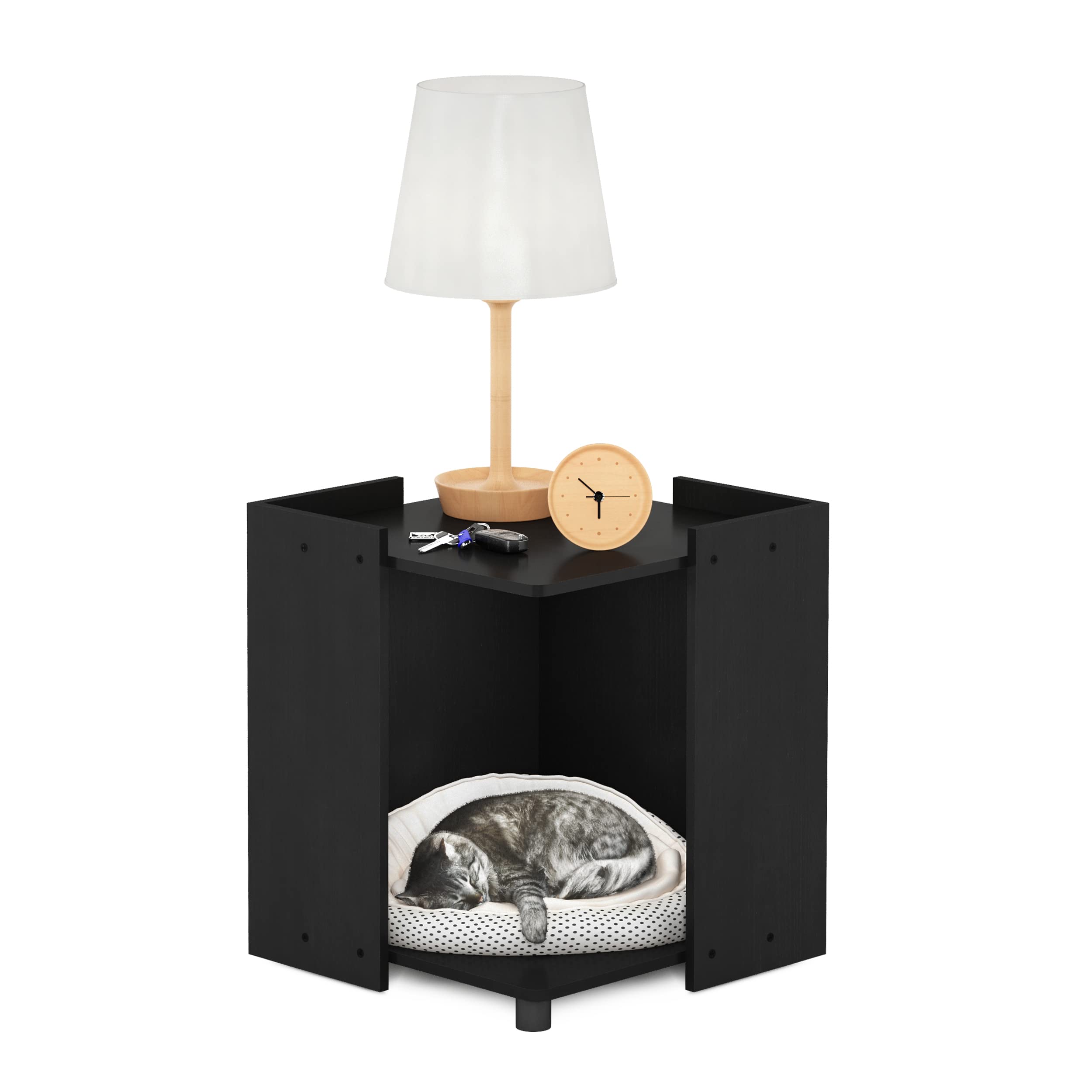 Furinno Peli Litter Box Enclosure with Casters, Americano