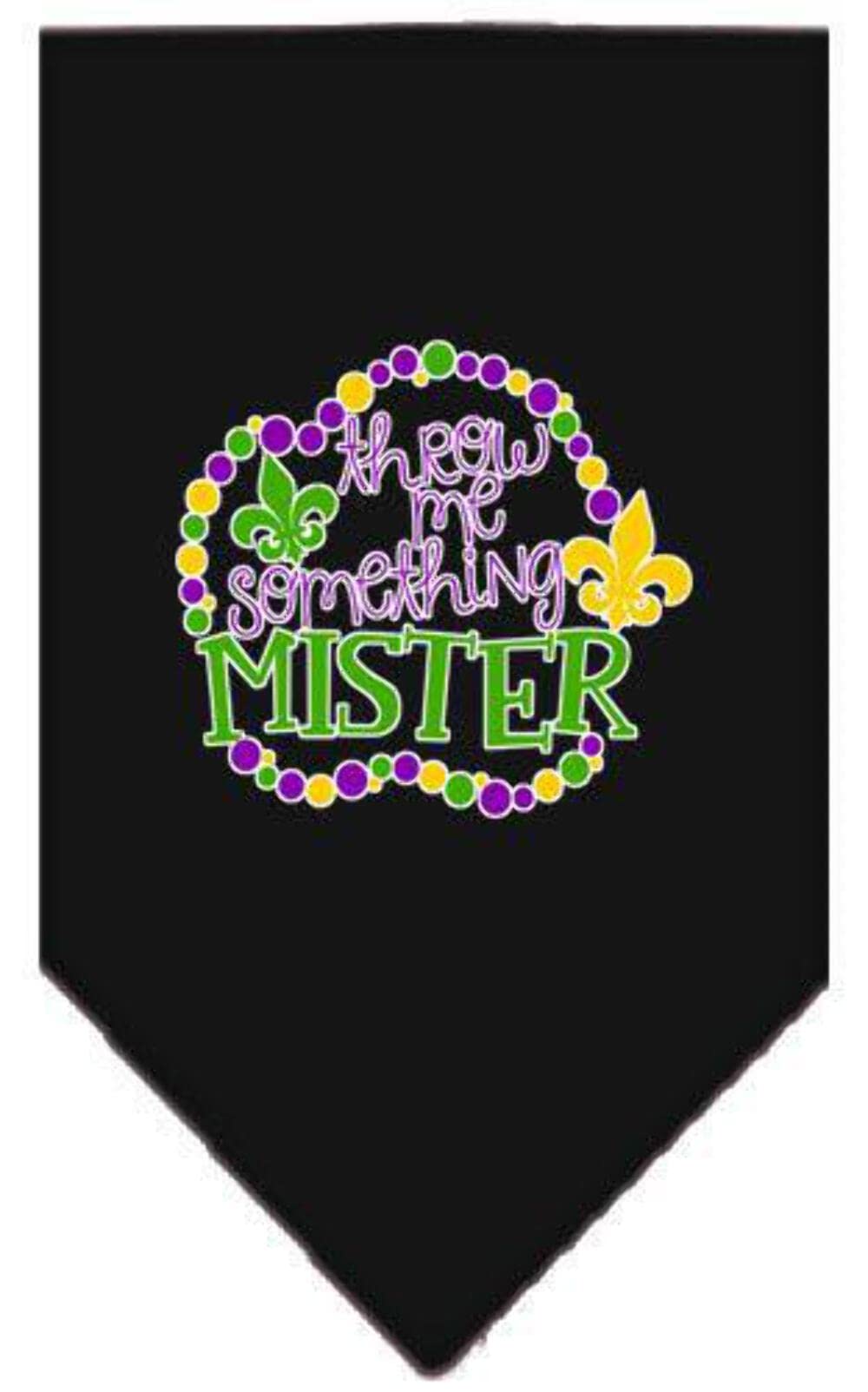 Mirage Pet Product Throw me Something Screen Print Mardi Gras Bandana Red Small