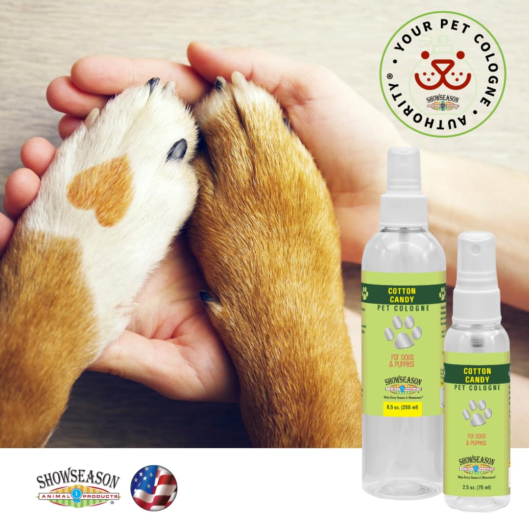 Showseason Cotton Candy Dog Cologne 8.5 oz. | Dog Perfume Long Lasting | Deodorizing Spray
