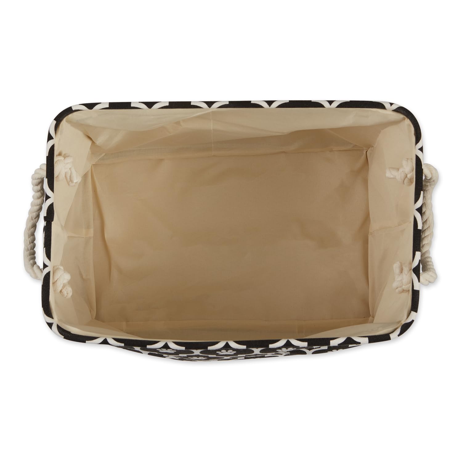 Bone Dry 6192 Pet Storage Collection Lattice Paw Print, Medium Rectangle, Black