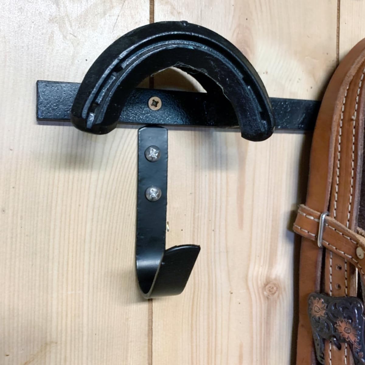 Wills Family Store Steel Horse Stable Bridle Hangers Tack Room Hooks Black 5 Pack