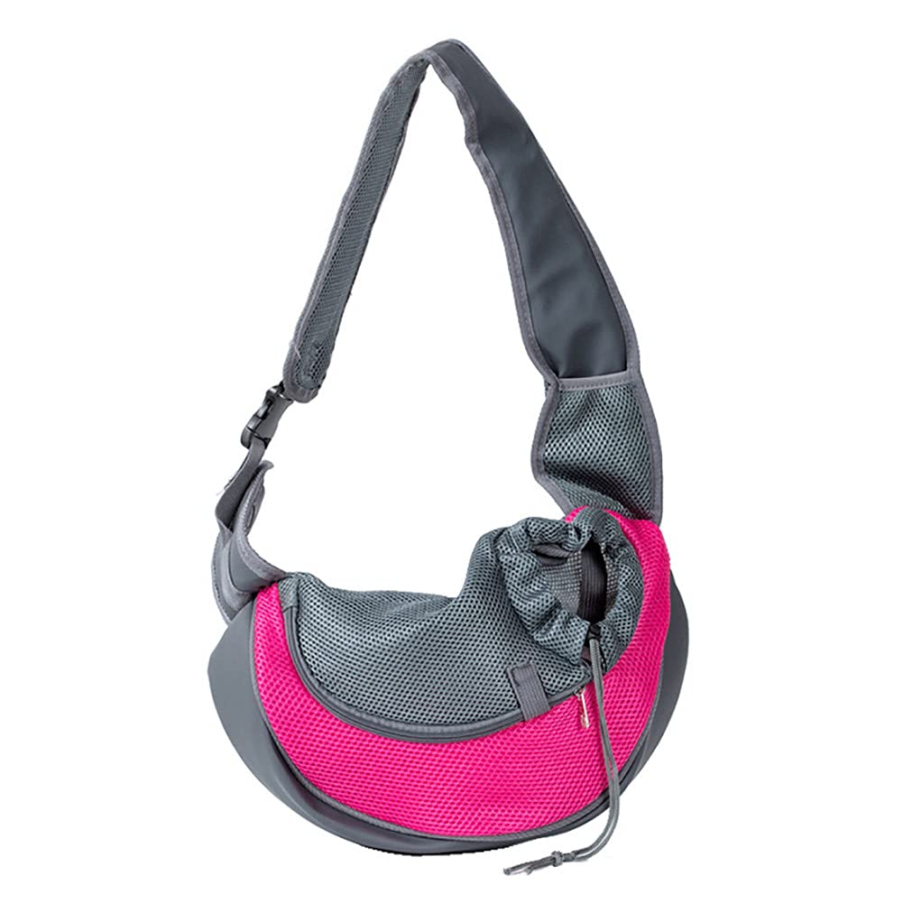 Love Dream Pet Dog Sling Carrier, Breathable Mesh Portable Travel Safe Pet Sling Shoulder Bag Carrier with Adjustable NonSlip S