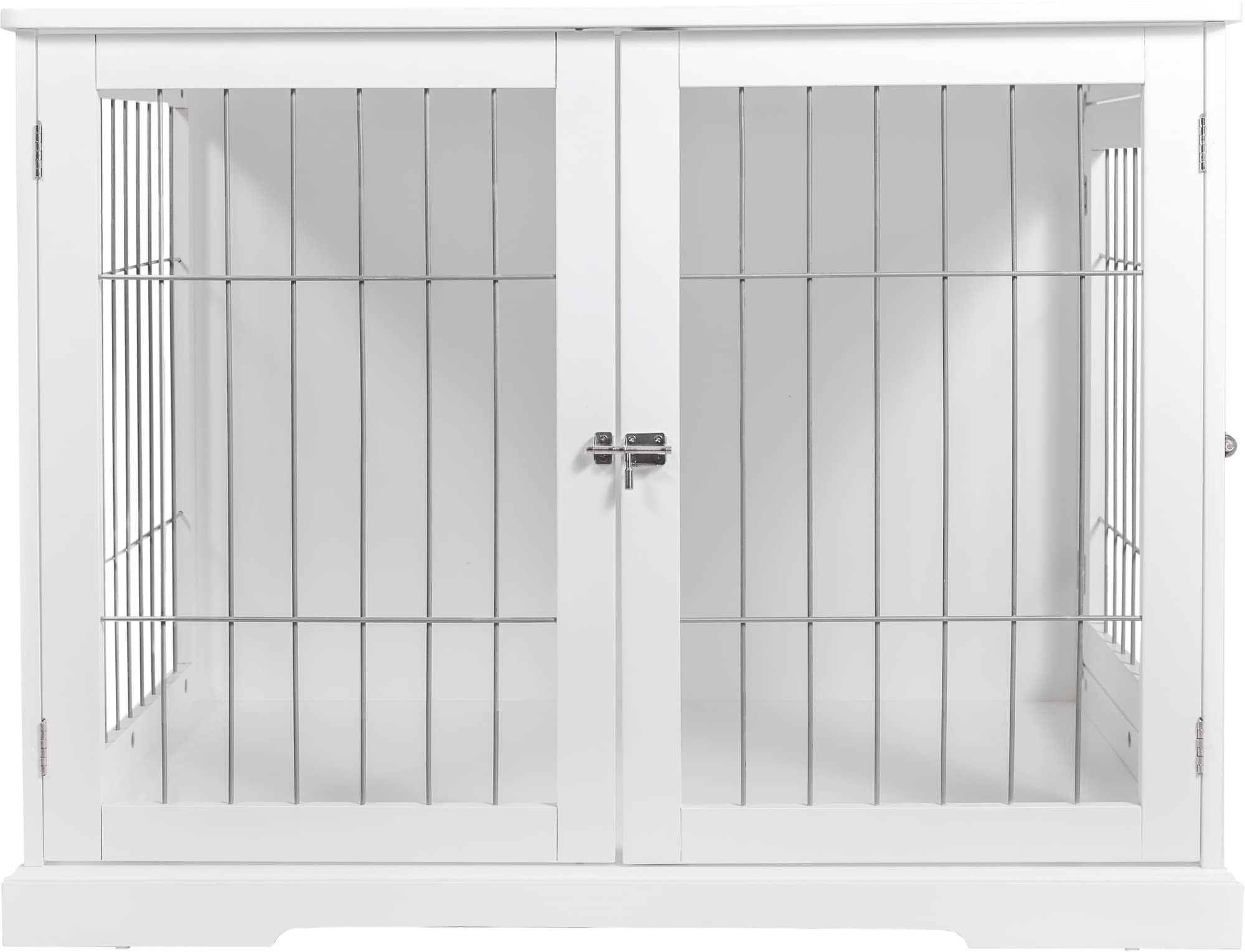 Trixie 32.7 Indoor Dog Crate, Wooden Crate Table for Dogs Up to 50 lb, Medium Dog Kennel, Perfect in Any Room, White