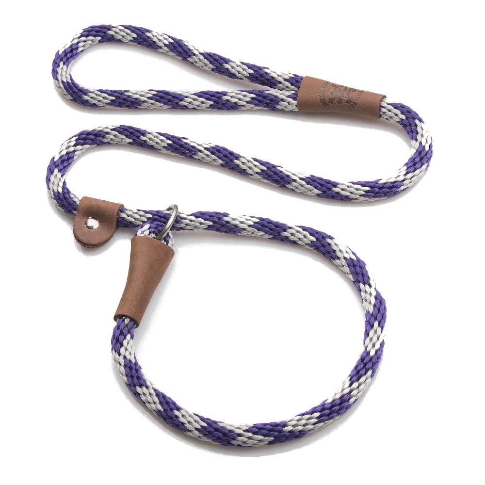 Mendota Pet Slip Leash - Dog Lead And Collar Combo - Made In The Usa - Amethyst, 1/2 In X 4 Ft - For Large Breeds