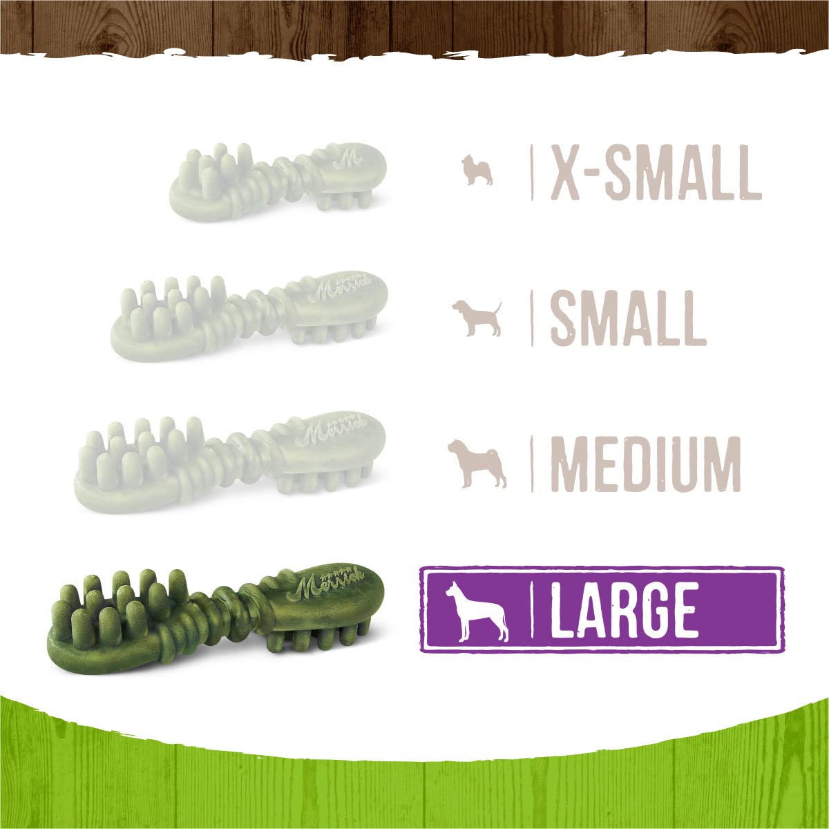 Merrick Fresh Kisses Natural Dental Chews Infused With Coconut And Botanical Oils For Large Dogs Over 50 Lbs - 16 ct. Box