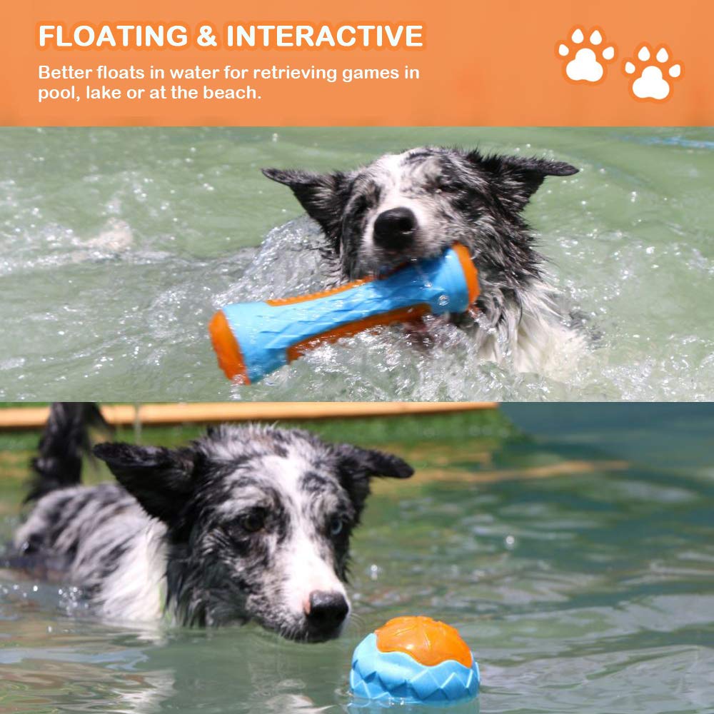 Coubontail Dog Squeaky Toys, Pool Toys, Floating Toys For Interactive Fetch & Play, Dog Beach Toy, Tpr
