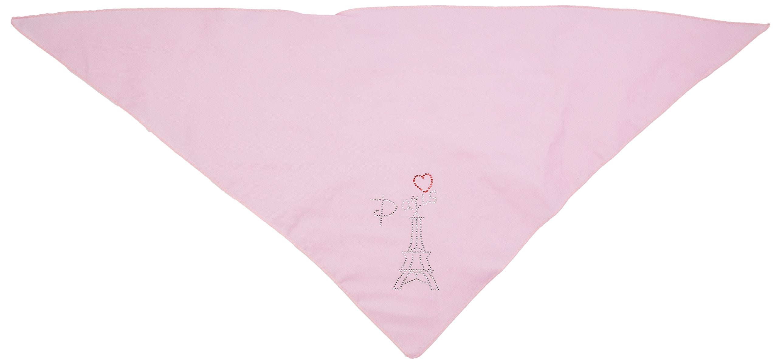 Mirage Pet Products Paris Rhinestone Bandana, Large, Light Pink