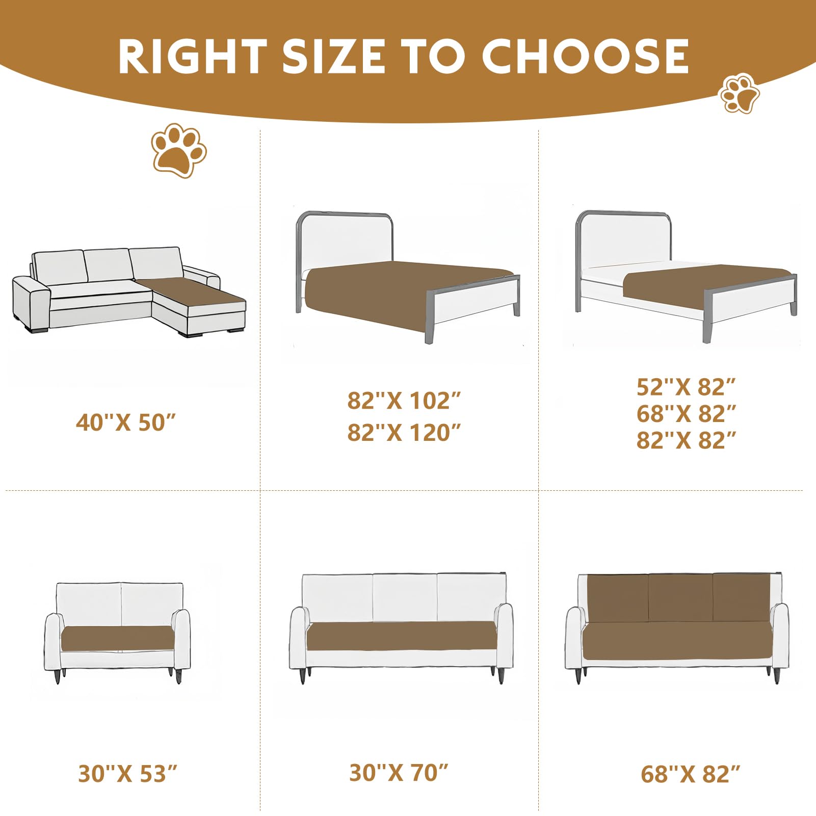 Funfurry 100% Double-Sided Waterproof Blanket, Couch Cover For Dogs Washable, Reversible Dog Bed Cover.(Dark&Light Grey, 30 X 53