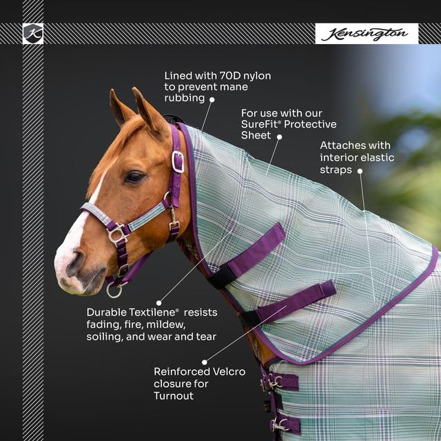 Kensington 2024 Model Protective Neck Cover - Durability Textilene, Comfortable Nylon Linned Interior, & UV Blocking - Size: M (