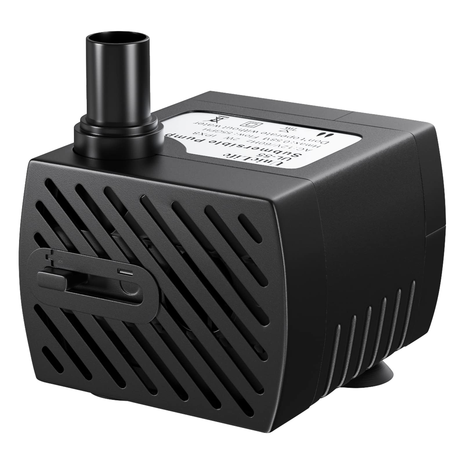 Uniclife Pet Replacement Pump 60 GPH 2W 2ft High Lift Quiet Pump for Smart Pet Fountains 12 V Compact Submersible Water Pump wit