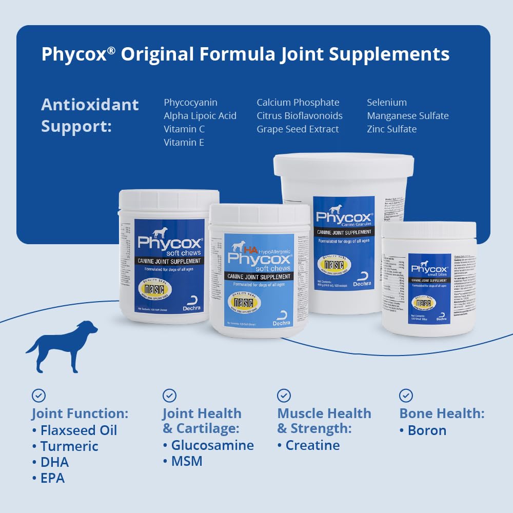 PhyCox HA Hypoallergenic Small Bites Joint Supplement for Dogs, 120ct