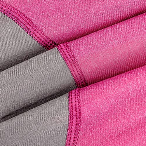 Pet Life  Active 'Embarker' Heathered Performance 4-Way Stretch Two-Toned Full Body Warm Up, Pink And Grey  - X-Large