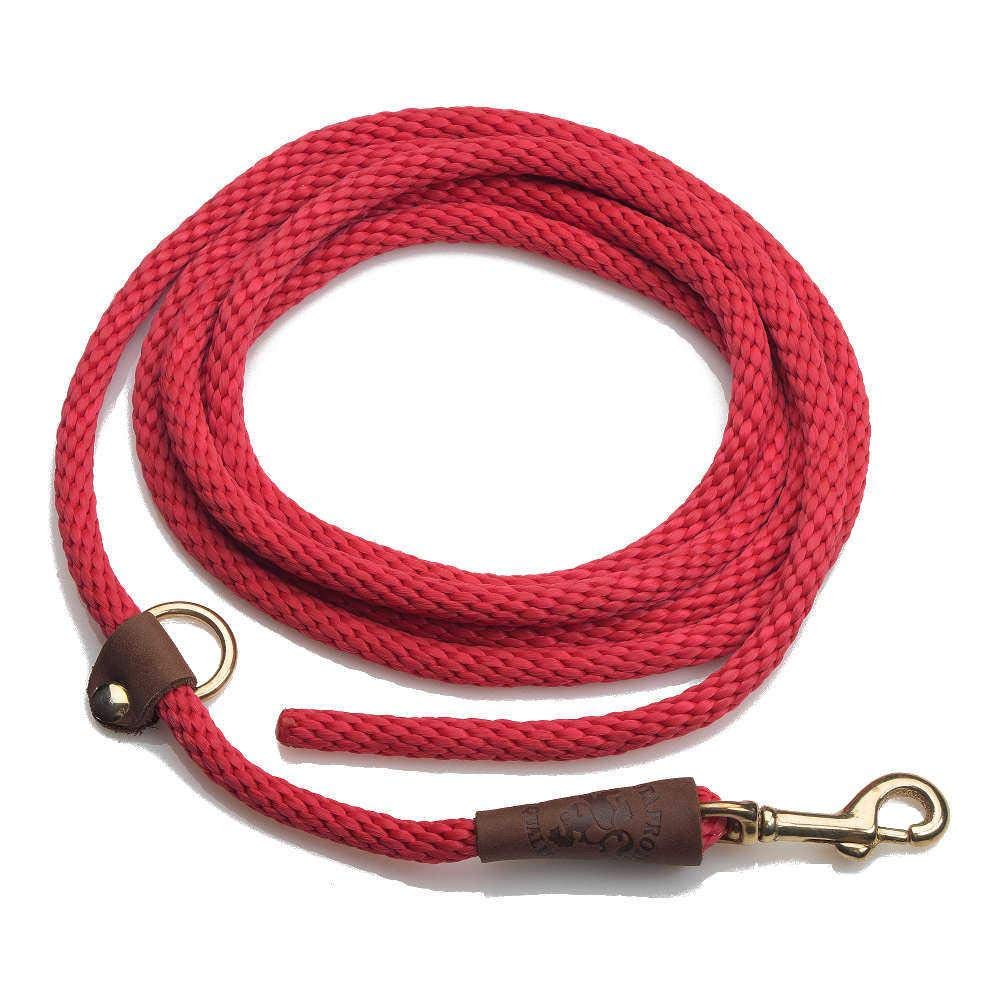 Mendota Pet Ez Trainer Leash - Dog Leash - Made In The Usa - Red, 3/8 In X 8 Ft