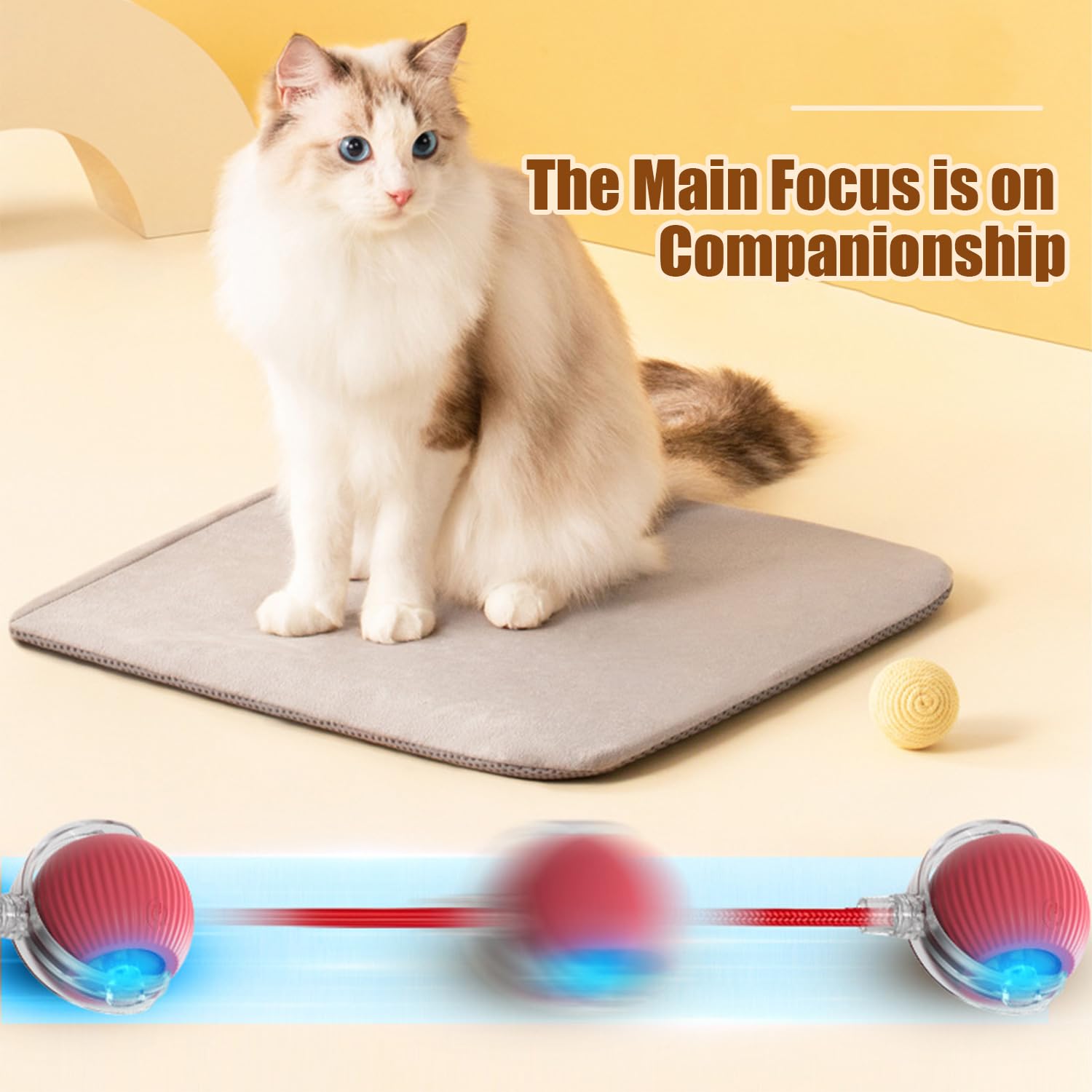 2Pc Interactive Cat Toys,360  Fully Automatic Dogs & Cats Smart Rolling Ball,Durable And Rechargeable (Green)