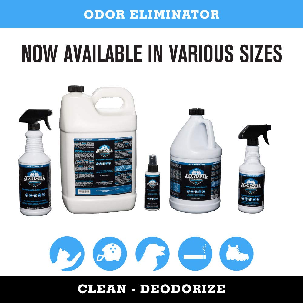 NOK OUT Pet Deodorizer & Cleaning Spray, 32 Fl Oz, Odor Remover, White, Model 08203-58003