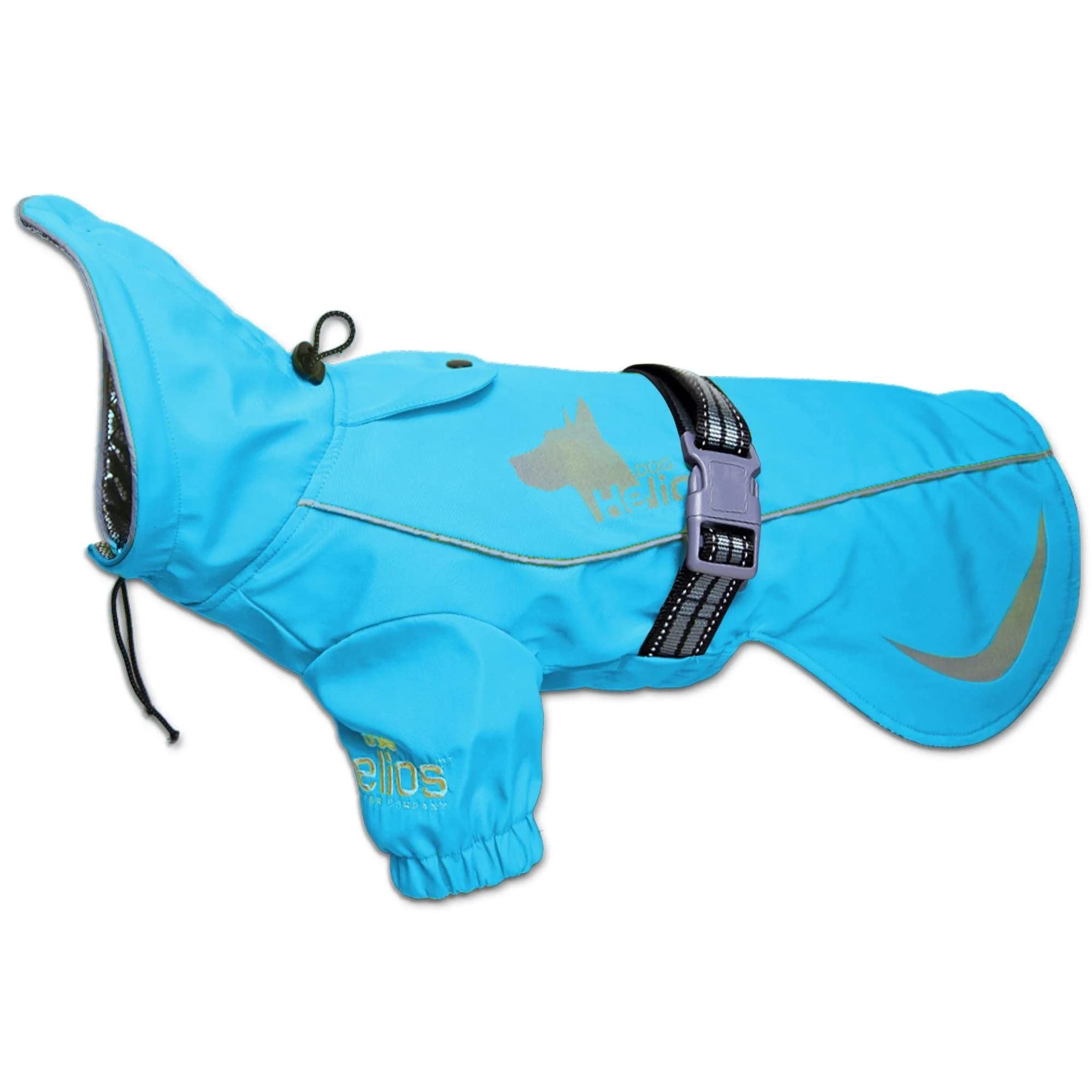 Dog Helios 'Ice-Breaker' Extendable Hooded Dog Coat W/ Heat Reflective Tech, X-Small, Blue