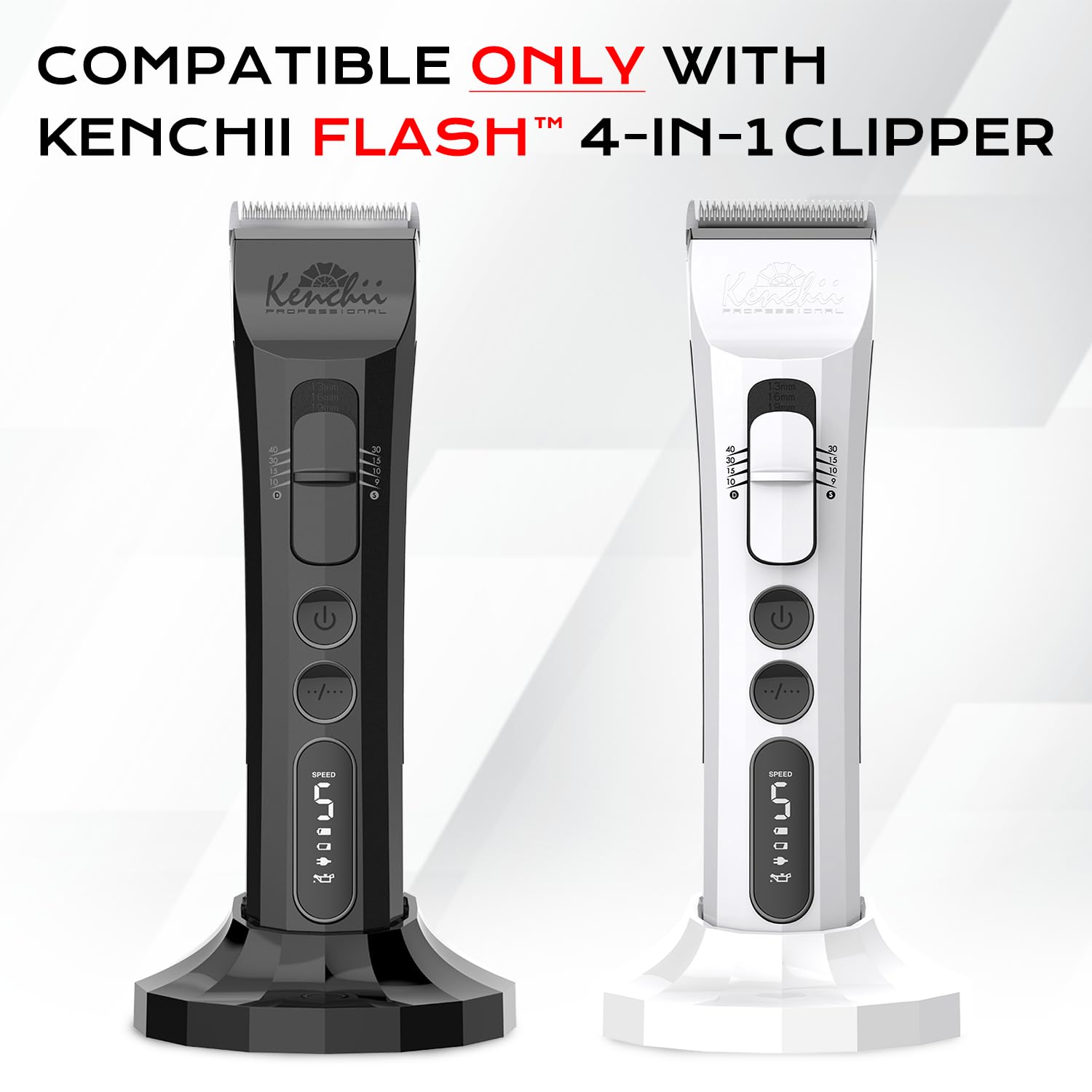 Kenchii Flash Clipper Blade (3F,12Mm) Only Compatible With Flash Clipper, Black & White