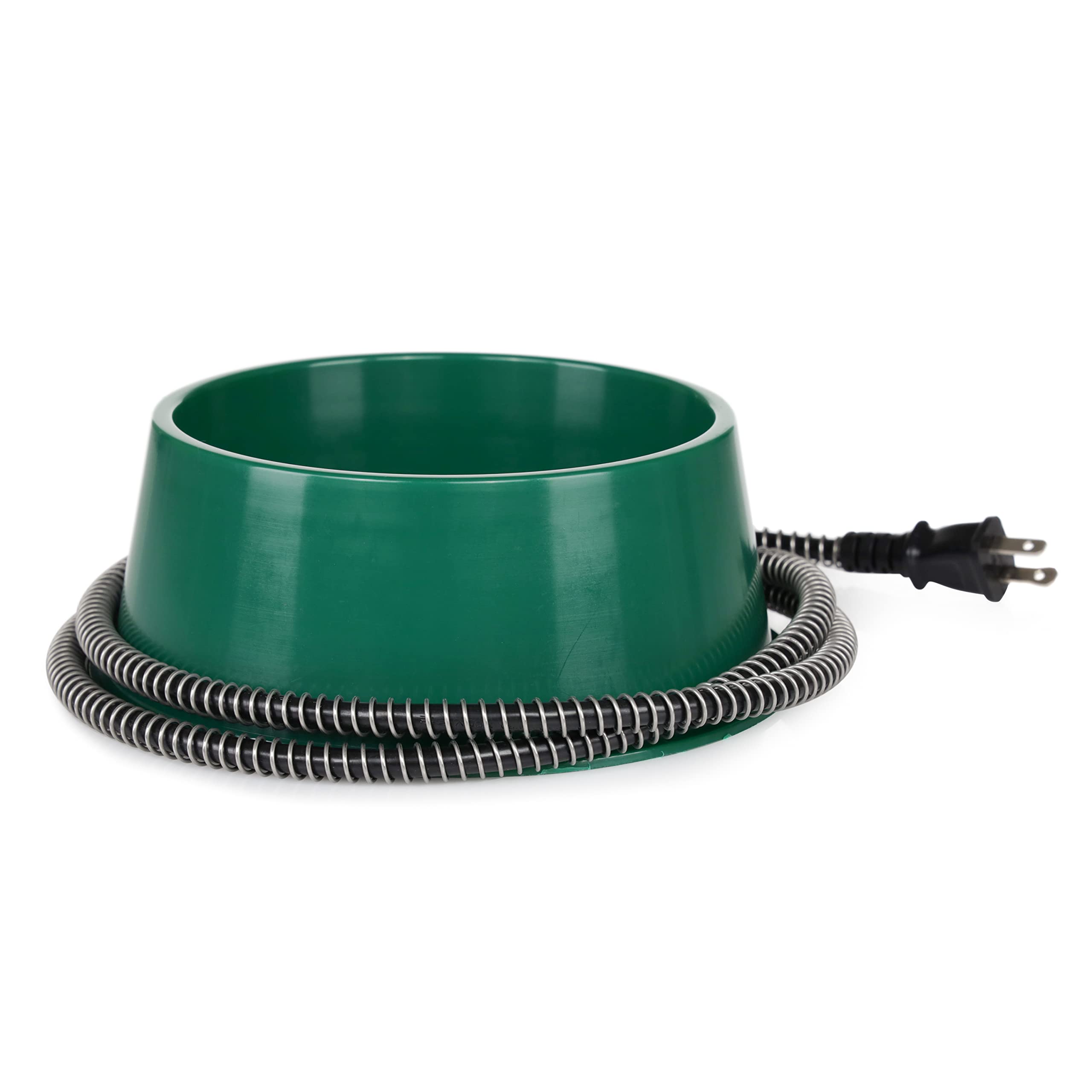 Farm Innovators 1 Quart 25 Watt Powered Heated Electric Water Bowl with Thermostatic Control and Anti Chew Cord Protector for Pe