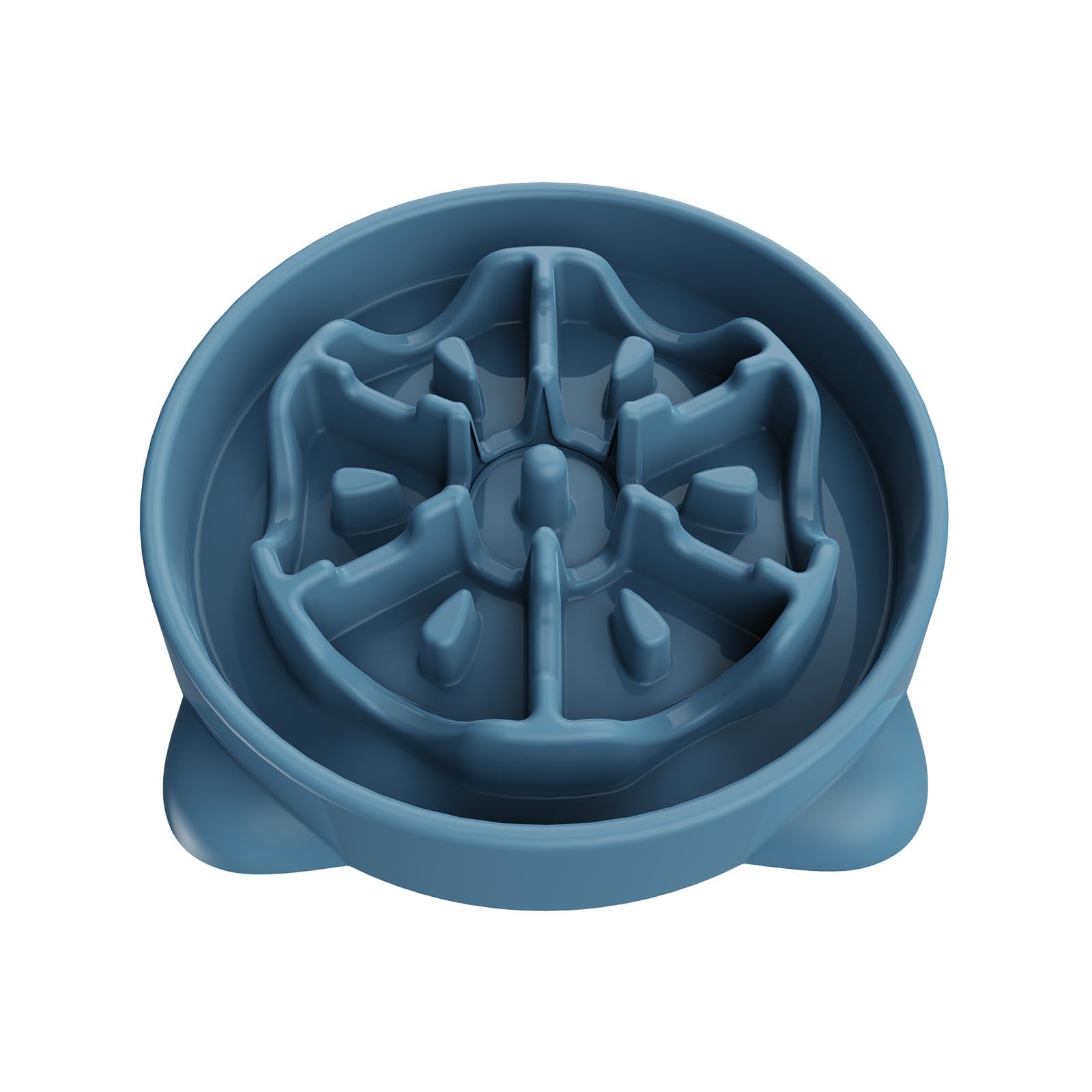 Slow Feeder Dog Bowls Large Breed, Dog Food Bowl Large Anti-Choking Bloat Stop Puzzle Healthy Eating Bowl (Blue, 4 Cup)