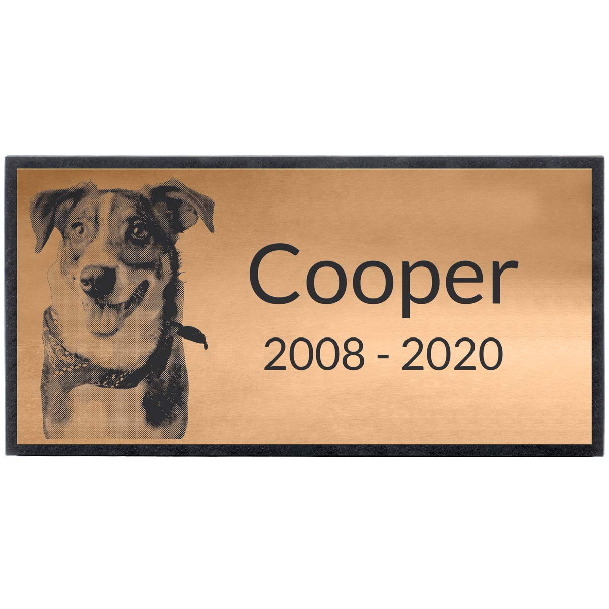 Bronze And Granite Memorial Headstone - Markers For Lost Family Members, Infants, Loved Ones, Friends, Dogs, Cats, And Other Fam