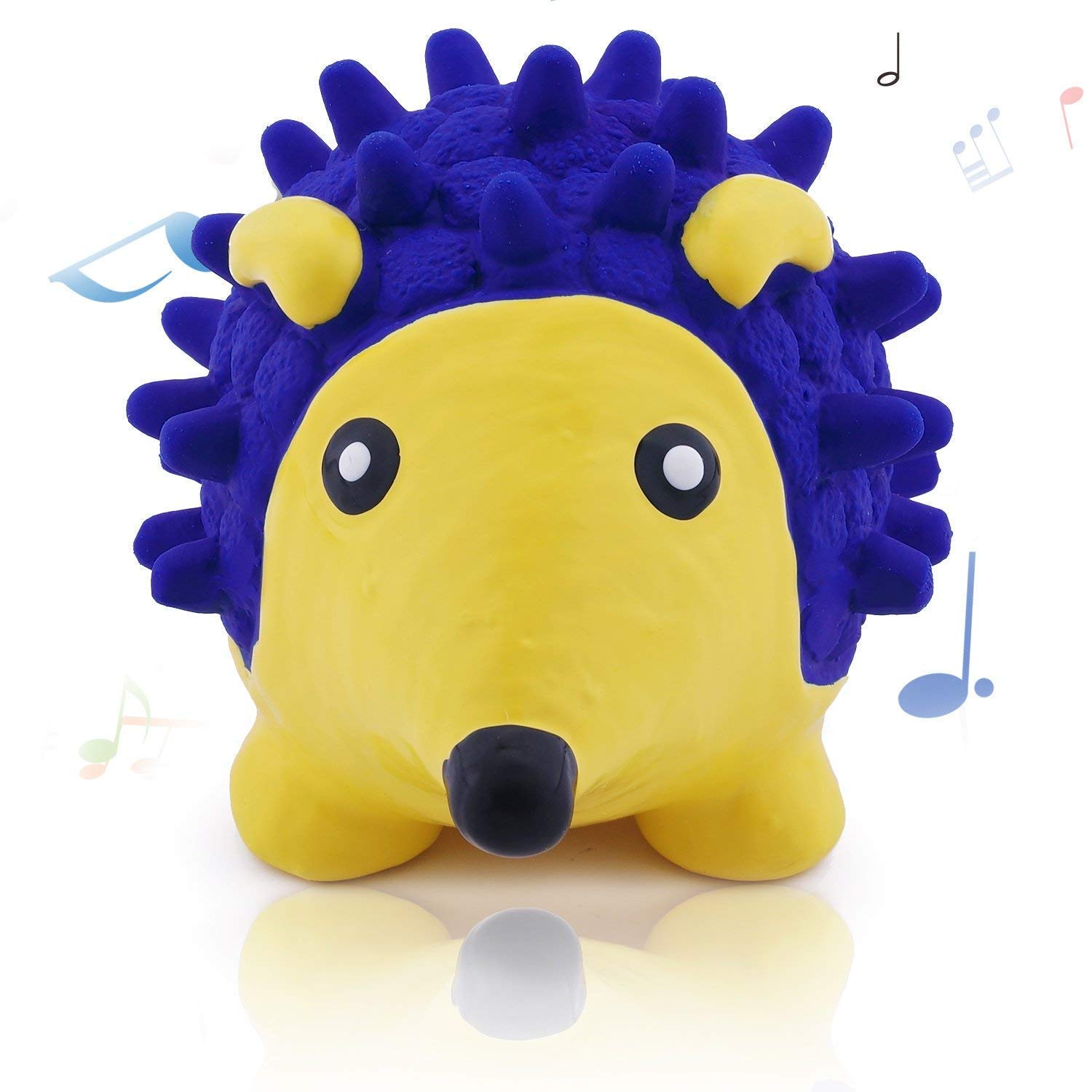 Rvpaws Natural Rubber Cute Colourful Hedgehog Toy For Puppy Rubber Squeaky Toy For Dog  Small