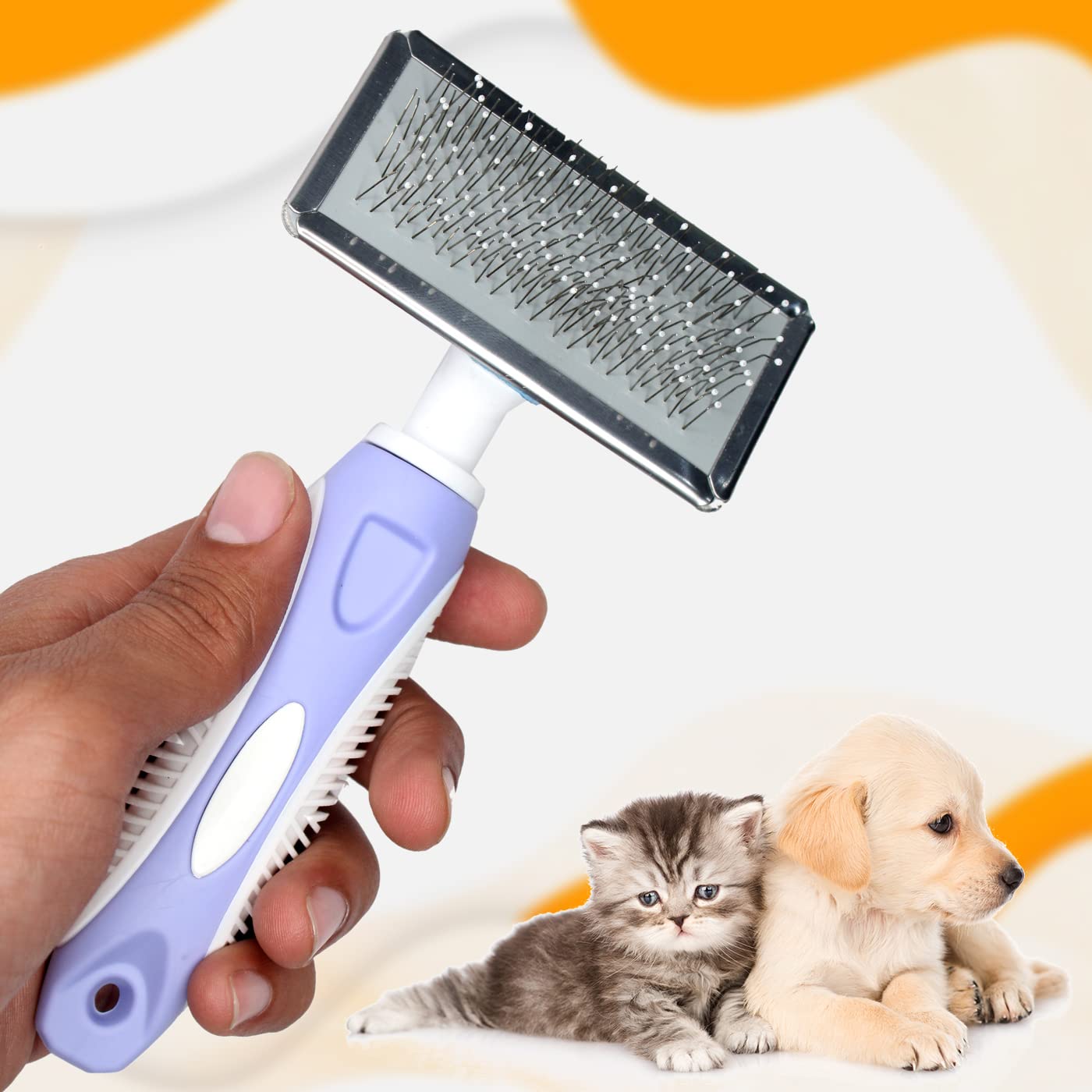 Confidence Slicker Pet Brush Great For Removing Tangled Hair Dog/Cat Grooming Brush