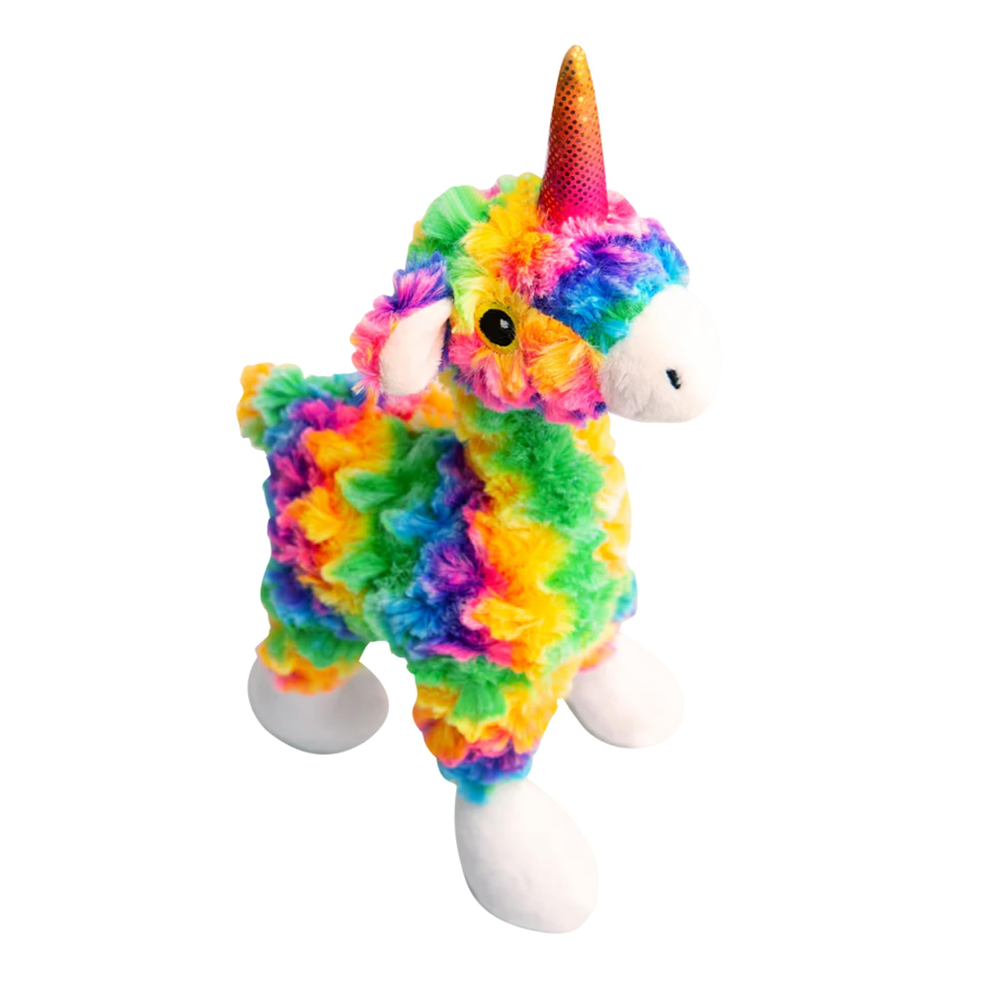 Snugarooz Momma Llama Dog Toy With Repair Patch – Soft Tie-Dye Plush - Iridescent Horn - Crinkle & Squeaker – Perfect Cuddle Buddy