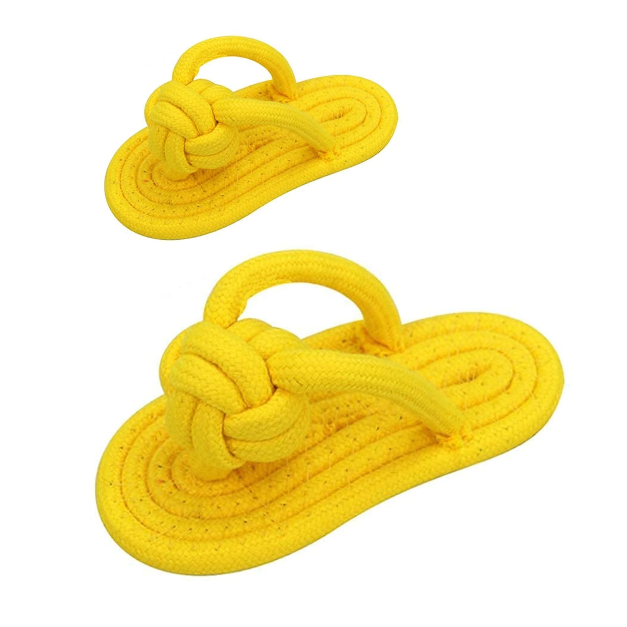 Kittupet 2Pack Slipper Dog Rope Toys  Durable Cotton Braided FlipFlop Chew Toys For Teething Puppies And Small Dogs  Interac