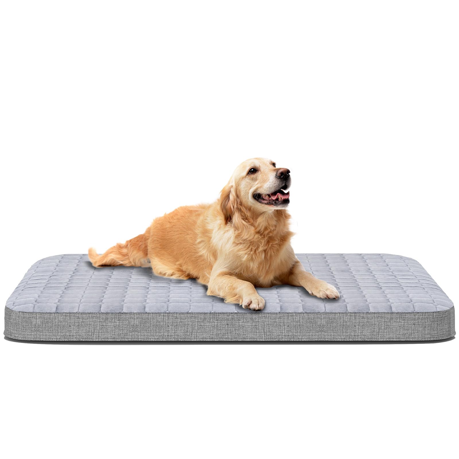 Heeyoo Large Dog Bed, Inflatable Dog Bed For Large Dogs With Removable & Washable Cover, Orthopedic Dog Crate Pad With Anti-Slip