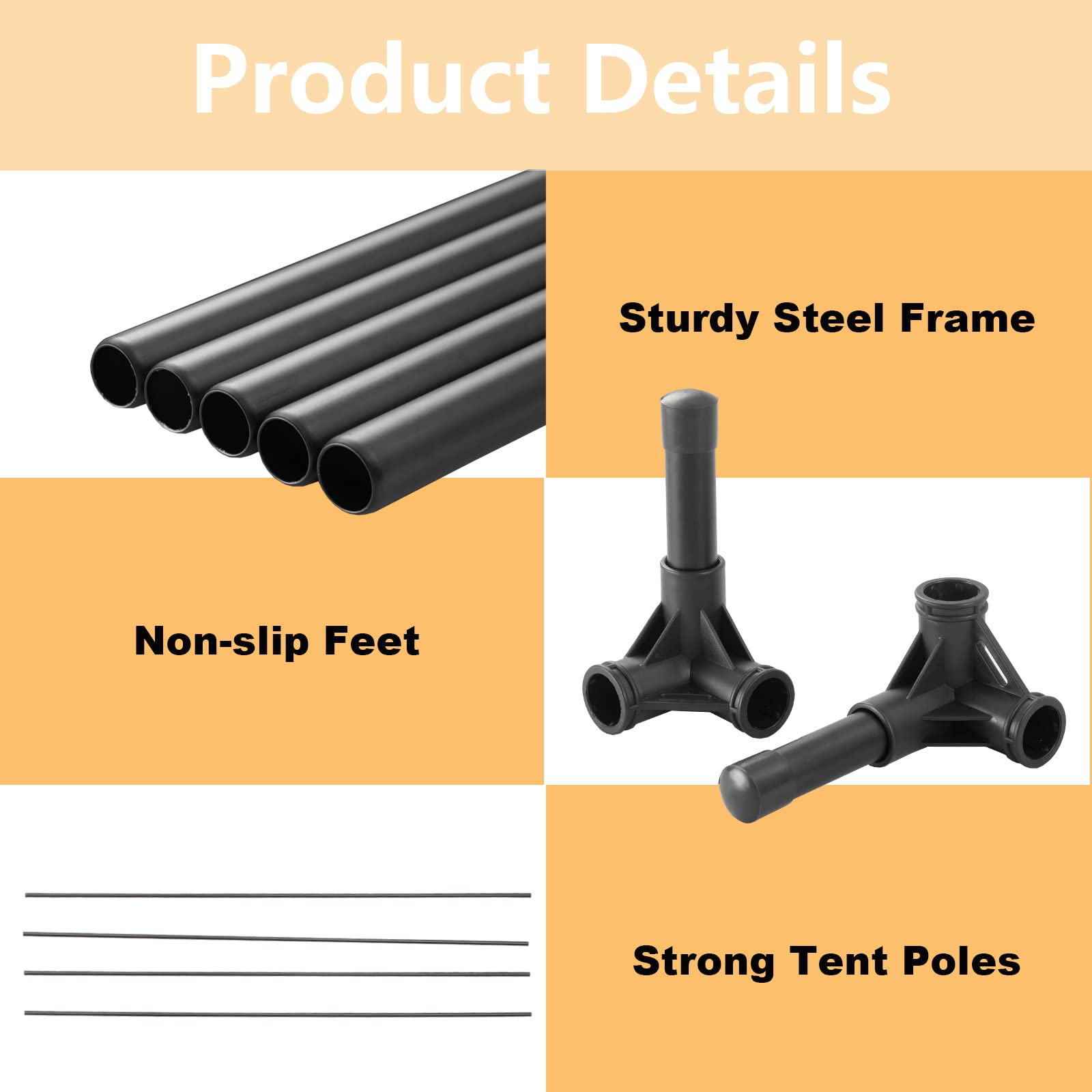 Sweetbin S/M/L Outdoor Elevated Dog Cot With Canopy & Side Shade For Camping Small Medium Dogs (Carry Bag), Portable Cooling Raised Dog Bed With And Side For Beach