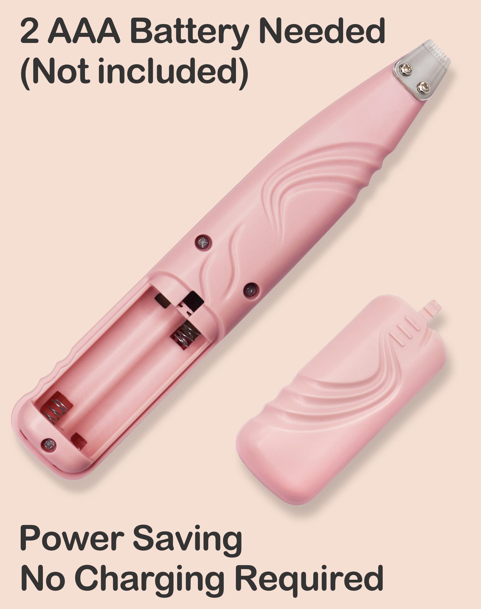 Leyoufu Dog Paw Trimmer For Grooming, Cordless Electric Small Pet Grooming Clippers Hair Trimmer For Dogs Cats, Low Noise For Trimming Pet'S Hair Around Paws, Eyes, Ears, Face, Rump (Pink)