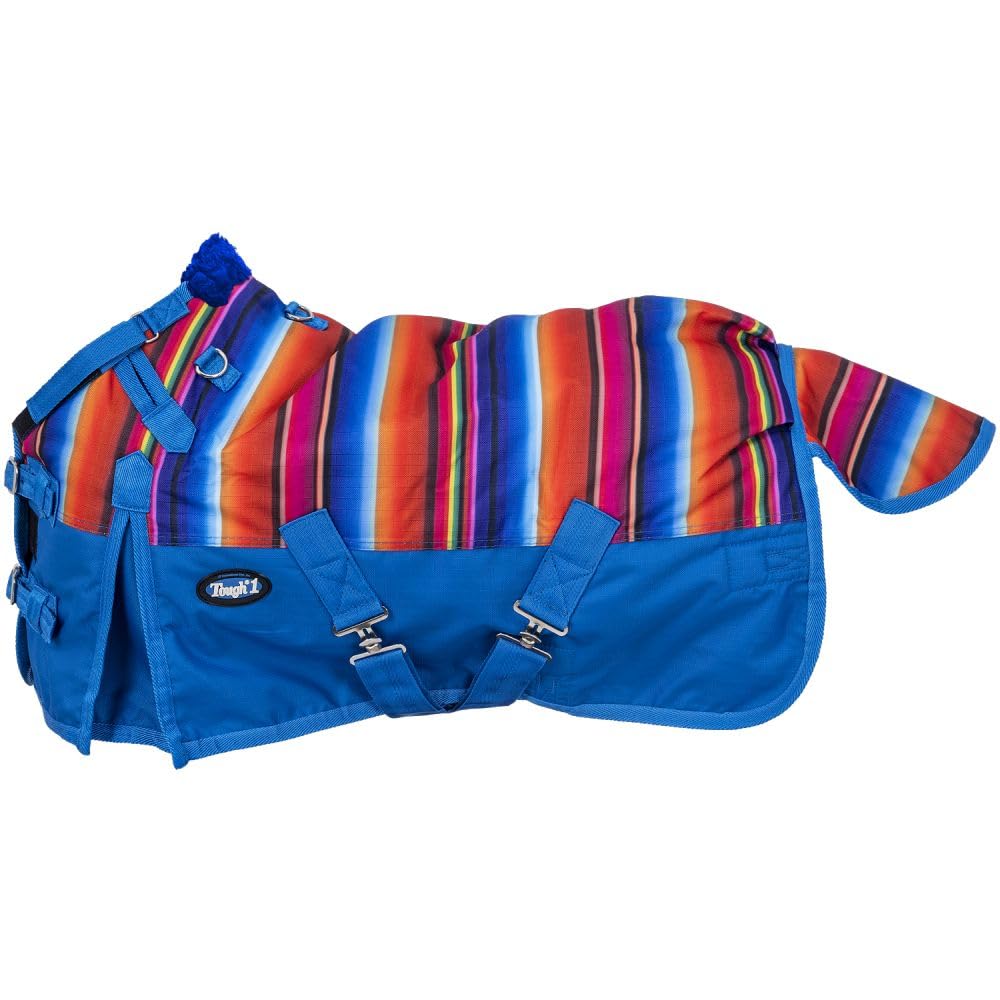 Tough1 1200D Mini Serape Print Turnout Blanket With Snuggit 42'