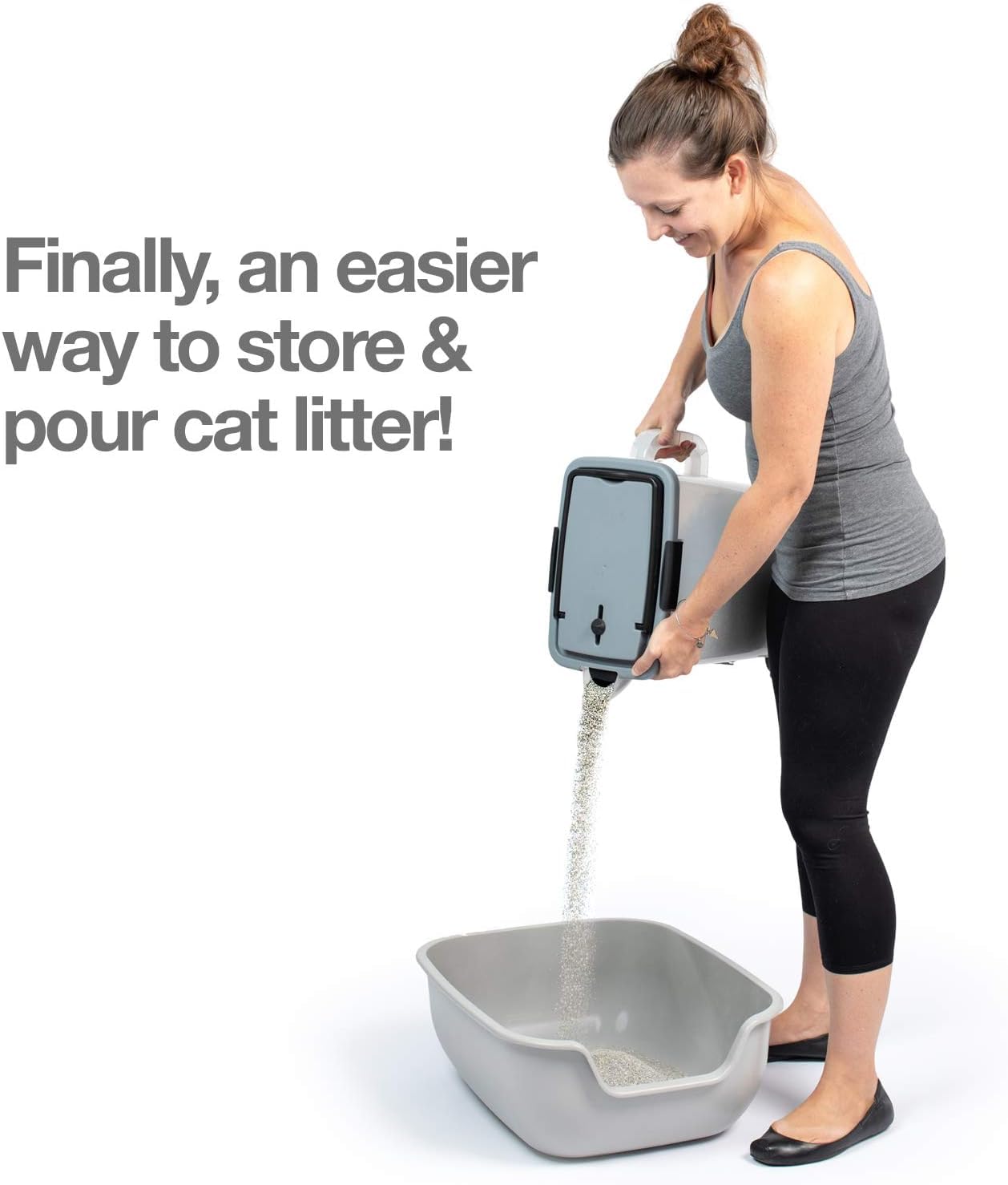 Petfusion Betterbin Portable Litter Storage Container (16.5 X 11.7 X 19) | Holds Up To 25 Lbs/10 Gallons, Great For Dry Dog And